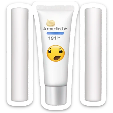 Face cream in tube sticker