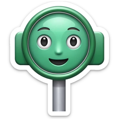 señal de pare con fondo verde sticker