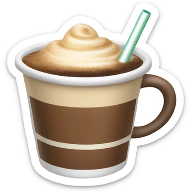 Coffee cup with straw  sticker