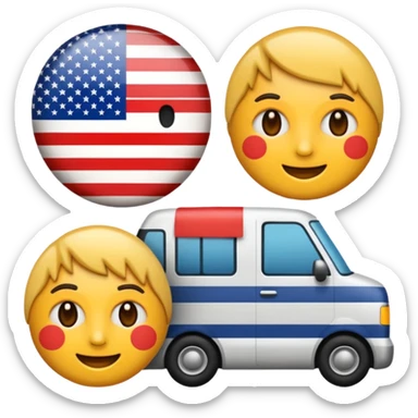Generate USA trip emoji sticker