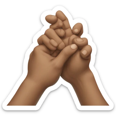 Two hands reaching each other sticker