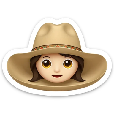 Tejana sombrero sticker