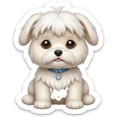 white maltese sticker