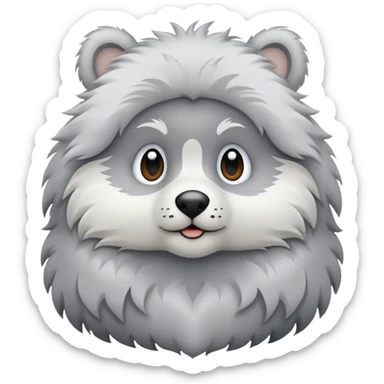 animal russe sous la neige sticker