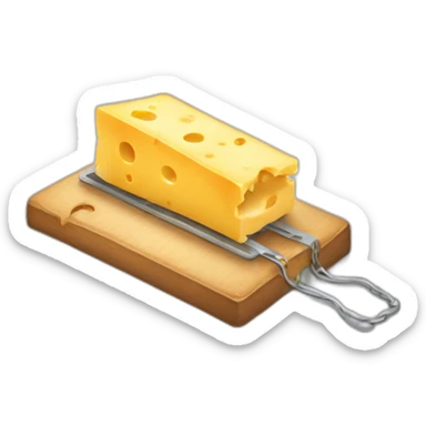 mouse trap with cheese on it sticker