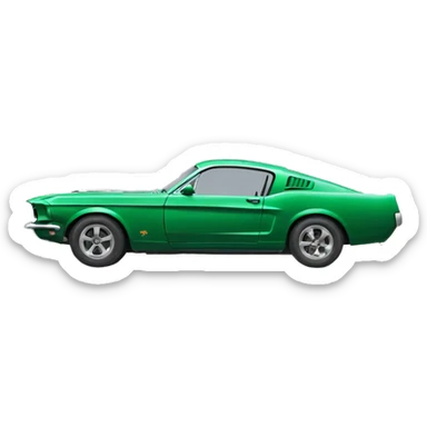 GREEN MUSTANG sticker
