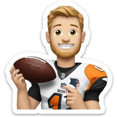 Spencer rattler hold the Super Bowl trophy sticker