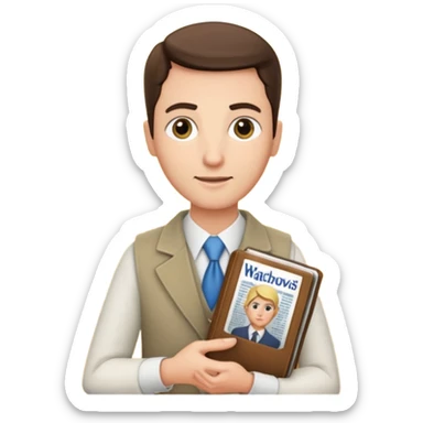 Testemunha de jeová com revista sticker