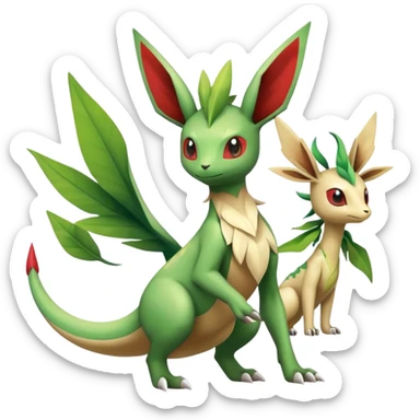 Leafeon-Flygon-Tropius full body sticker