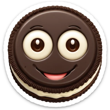 GALLETA OREO, CON DOS OJOS Y DOS MANOS sticker