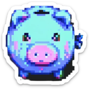 piggy bank representing savings sticker