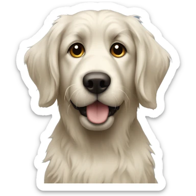 shaggy dog similar to labrador sticker