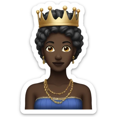 Dark skin male fem queen sticker
