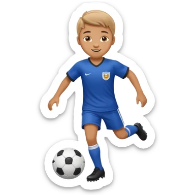 kid playing soccer sticker