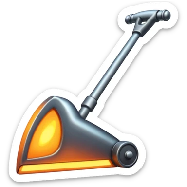 hot metal rod, iron,  sticker