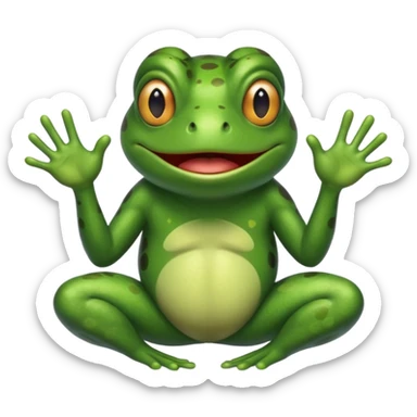 Frog man flicking people off sticker