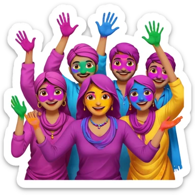 Holi sticker