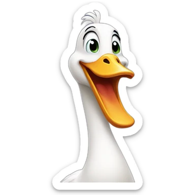 Silly goose smile sticker