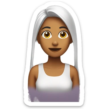 chica presentando un tema  sticker