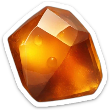 amber stone sticker