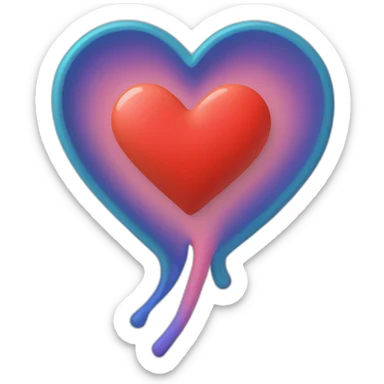 a heart with #ff6600 color code sticker