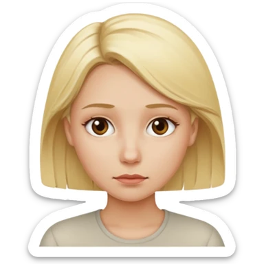 blonde woman sighing sticker