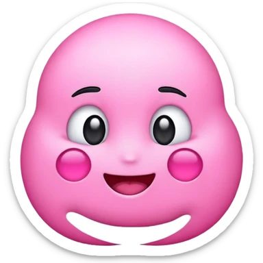 cute pink emoji sticker