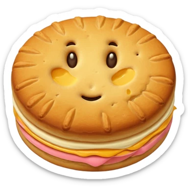 Biscuit simple sans visage sticker