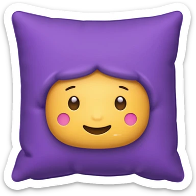purple good night pillow sticker