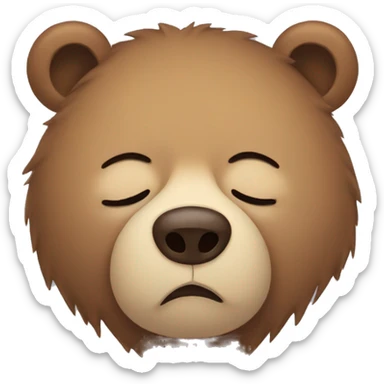 Sleepy bear sticker