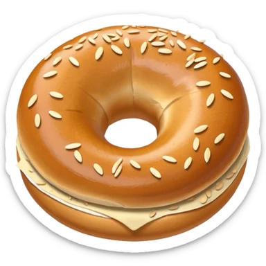 plain bagel sticker