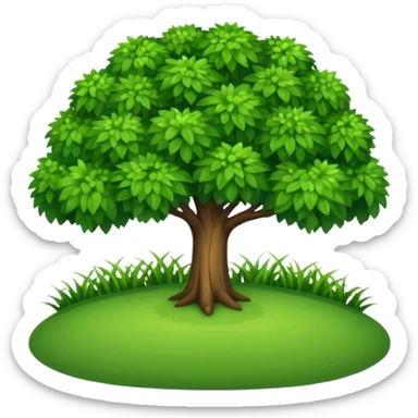 Grass lawn tree sticker