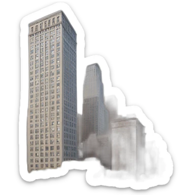 new york city building icon sticker