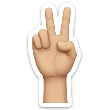 hand doing an L shape right hand sticker