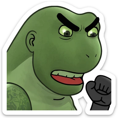 a guy with a short haircut with a tattoo on his neck and boxing gloves sticker