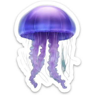 Realistic jellyfish  sticker