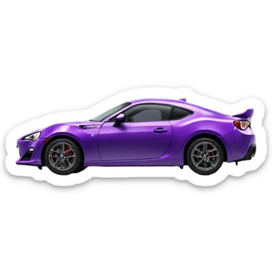 purple gt86 with a spoiler  sticker
