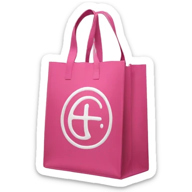 pink shopper bag plain with telfar logo sticker