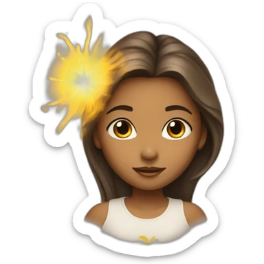 Girl in spiritual energy  sticker