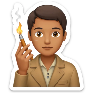 lighter and a cigarette  sticker