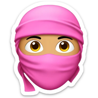 pink ninja  sticker