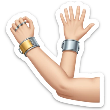 cuffed hand sticker