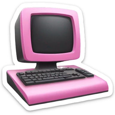 Pink computer  sticker