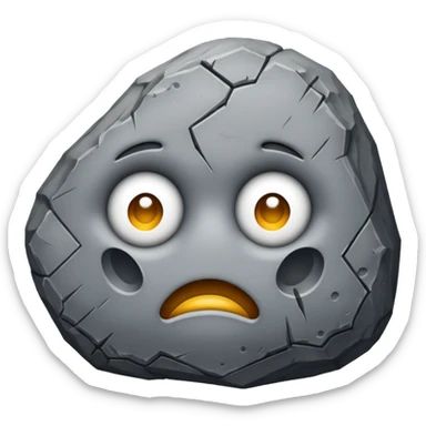 sick rock emoji sticker