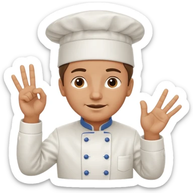 French chef with the 🤌 hand sticker