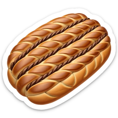 sweet romanian bread with cacao lines sticker