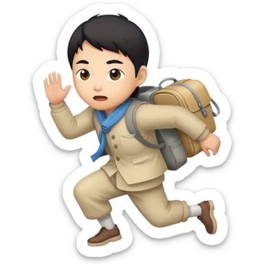 east asian escape  sticker