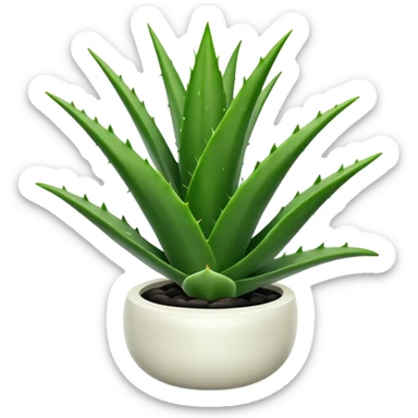 make an aloe vera and it just have the color black and white sticker