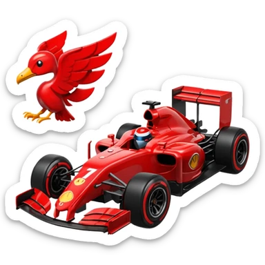 Irl f1 icon real one black and red letters F1 sticker