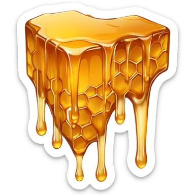 a piece of honeycomb dripping homey sticker